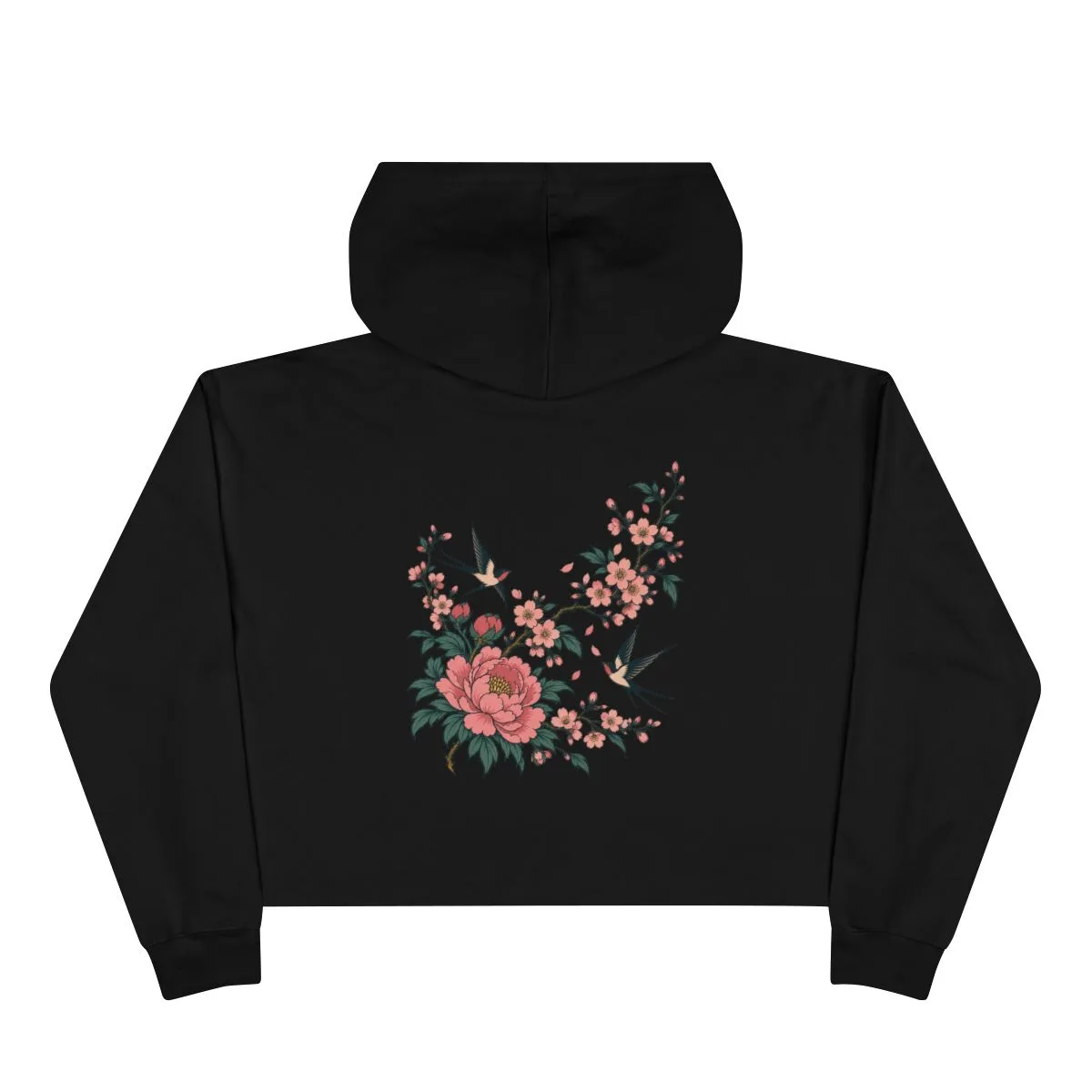 Sakura Crop Hoodie by Zenith Clothing